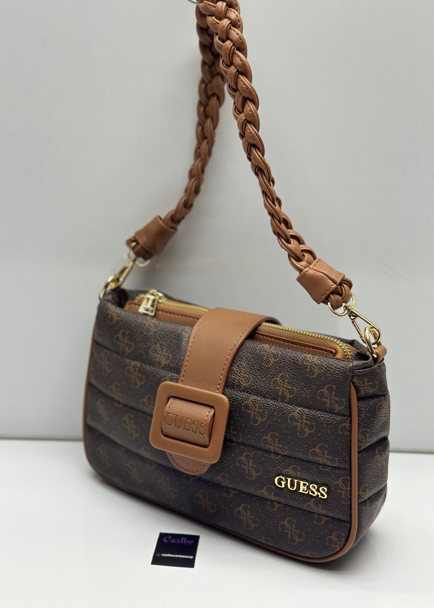 CZBGuess Örgü Detaylı Kol ve Çapraz Çanta
