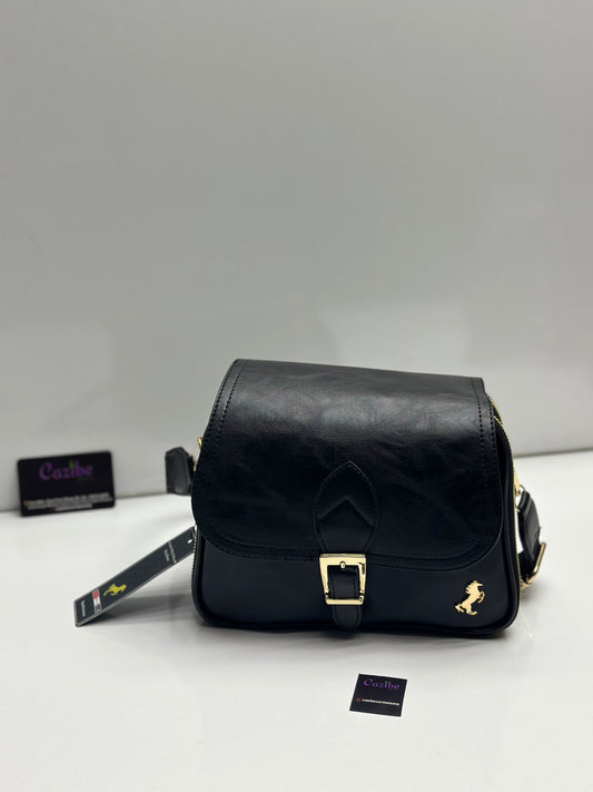 Miami Polo 3 Bölmeli Kapaklı Fermuarlı Kadın Çanta